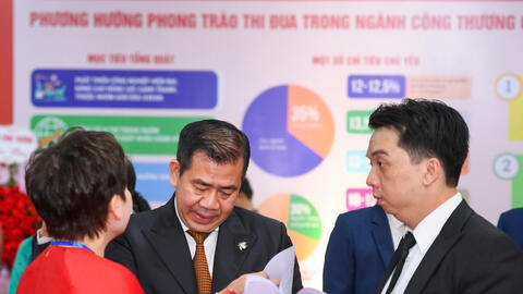Không khí trước giờ khai mạc Đại hội Thi đua yêu nước ngành Công Thương