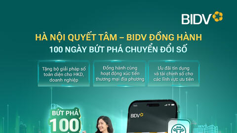 “100 ngày chuyển đổi số” tại Thủ đô: BIDV và những giải pháp trợ lực công nghệ, tài chính