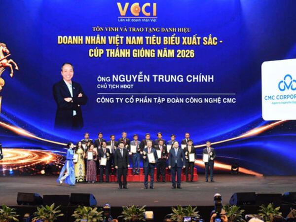Chủ tịch CMC được vinh danh “Doanh nhân Việt Nam tiêu biểu - Cúp Thánh Gióng 2026”