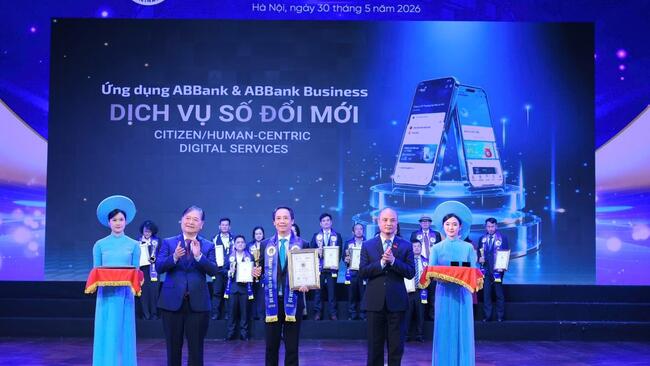 ABBank nhận giải “Dịch vụ số xuất sắc” tại Viet Nam I4 Impact Awards 2026