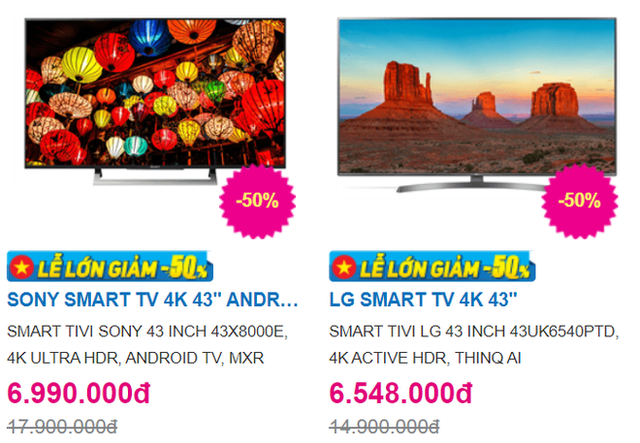 Trong “bão” giảm giá 50%, tivi 4K 43 inch có giá bán rẻ không tưởng - Ảnh 2. Trong “bão” giảm giá 50%, tivi 4K 43 inch có giá bán rẻ không tưởng - Ảnh 2.