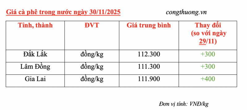 Giá cà phê hôm nay 30/11/2025: Tăng nhẹ 300 - 400 đồng/kg - 4