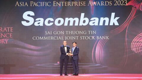 Sacombank được vinh danh Doanh nghiệp xuất sắc và truyền cảm hứng năm 2023