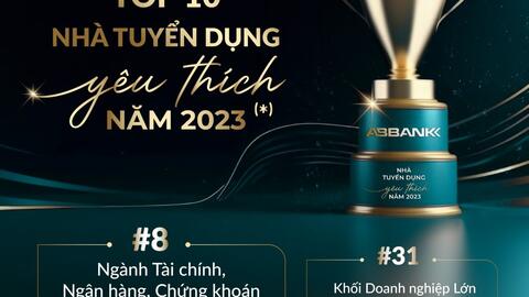 ABBANK được vinh danh “top 10 nhà tuyển dụng yêu thích 2023”