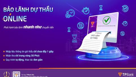 Bảo lãnh dự thầu online siêu tốc dành cho khách hàng doanh nghiệp
