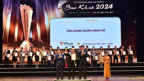 TPBank lập "hat-trick" giải thưởng tại Lễ vinh danh và trao giải thưởng Sao Khuê 2024