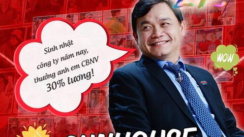 Shark Phú chơi lớn: Thưởng tất cả nhân viên 30% lương nhân dịp sinh nhật Sunhouse!