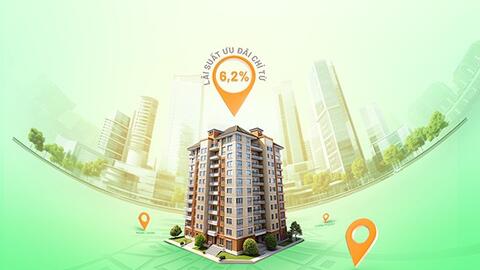 Sở hữu căn hộ chung cư với gói vay ưu đãi chỉ từ 6,2%/năm