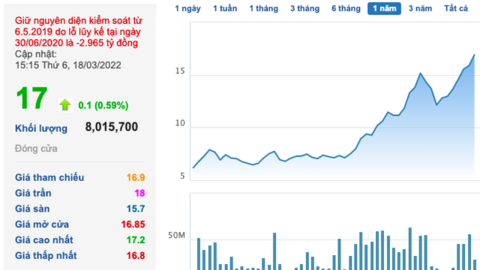 Gỗ Trường Thành (TTF): Thị giá tăng bằng lần và đạt đỉnh 5 năm, cổ đông lớn nhà Đồng Tâm bán ra 4 triệu cổ phiếu