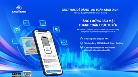 An toàn hơn, bảo mật hơn với xác thực bằng sinh trắc học trên SAIGONBANK Smart Banking