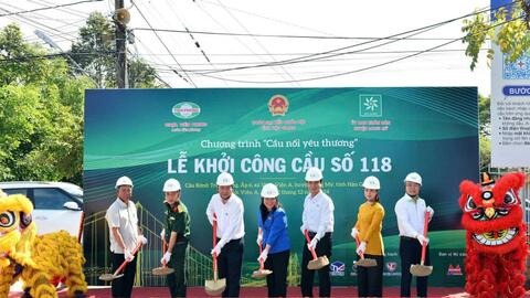 Nhựa Tiền Phong khởi công Cầu nối yêu thương số 118 tại Hậu Giang