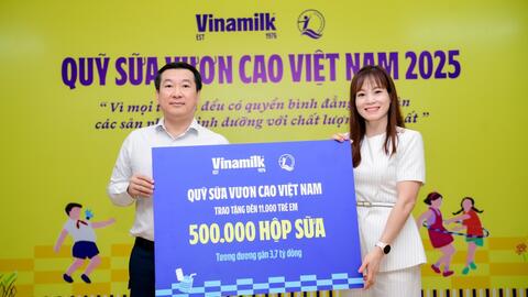 Vinamilk khởi động Quỹ sữa Vươn cao Việt Nam năm 2025