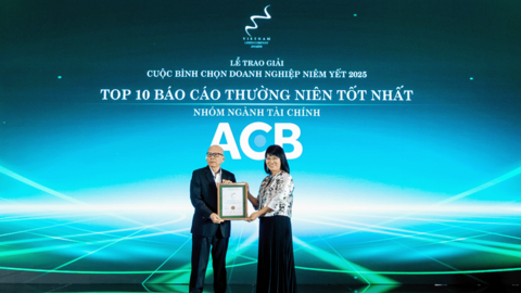 ACB được vinh danh Top 10 báo cáo thường niên tốt nhất