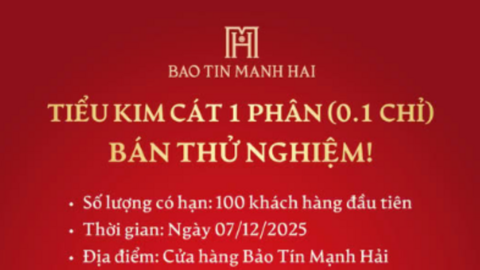 Bảo Tín Mạnh Hải ra mắt vàng Tiểu Kim Cát giá trị tích lũy