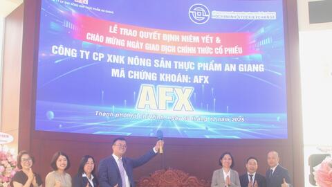 Cổ phiếu AFX của Công ty Xuất nhập khẩu Nông thủy sản An Giang chính thức lên sàn HOSE