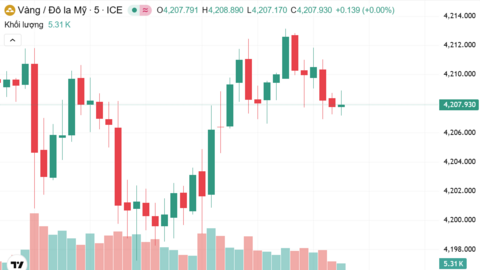 Ngày 8/12: Giá vàng trong nước tăng 300.000 đồng/lượng