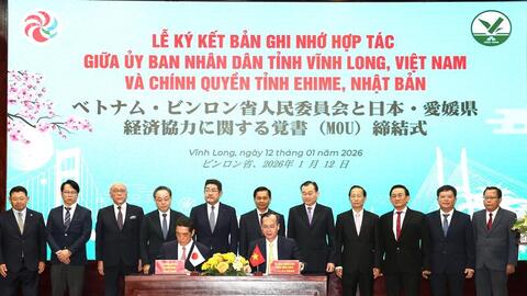 Vĩnh Long bắt tay Ehime (Nhật Bản) đẩy mạnh kết nối thương mại và đầu tư