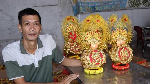 Dừa dát vàng 24K tất bật vào vụ tết Bính Ngọ 2026