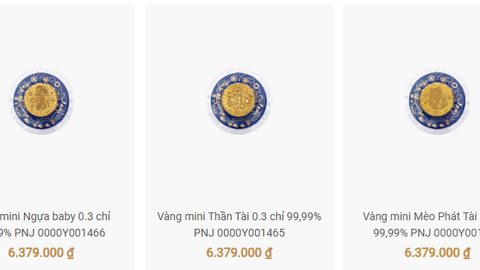 Giá vàng mini ngày vía Thần Tài