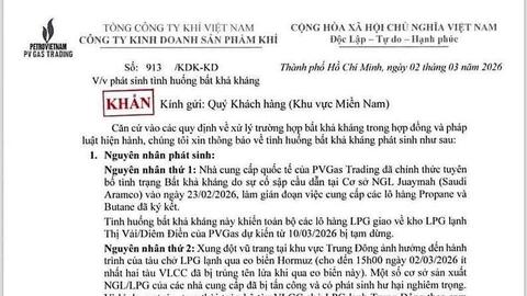 PV Gas Trading giảm giao hàng do xung đột Trung Đông