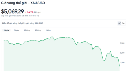 Giá vàng hôm nay ngày 04/03/2026: Đột ngột giảm, điều gì đang xảy ra?