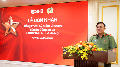 SHB nhận Bằng khen của Bộ Công an vì thành tích xuất sắc trong phong trào toàn dân bảo vệ an ninh Tổ quốc