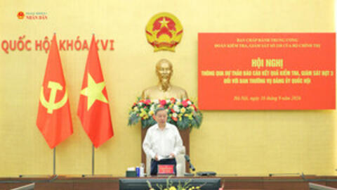 Tổng Bí thư, Chủ tịch nước Tô Lâm chủ trì Hội nghị thông qua dự thảo kết quả kiểm tra, giám sát đợt 3 đối với Ban Thường vụ Đảng ủy Quốc hội