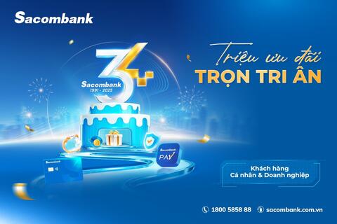 Tràn ngập ưu đãi xuyên suốt tháng 12 mừng sinh nhật Sacombank