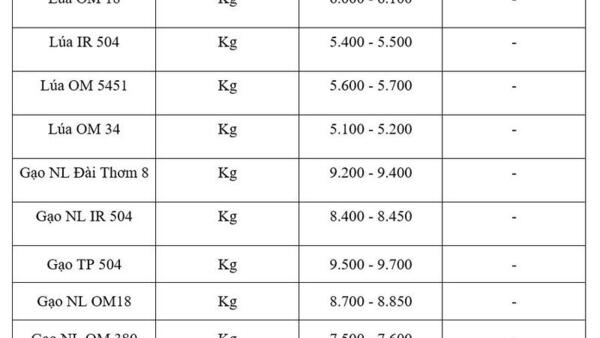 Giá lúa gạo hôm nay ngày 28/4: Thị trường 'lặng sóng'