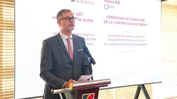Agribank ký kết Hợp đồng tín dụng Hạn mức tài chính khí hậu với Cơ quan Phát triển Pháp