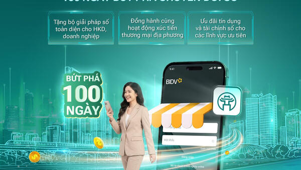 “100 ngày chuyển đổi số” tại Thủ đô: BIDV và những giải pháp trợ lực công nghệ, tài chính