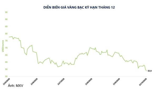 Giá bạc rơi xuống vùng thấp nhất hơn một năm