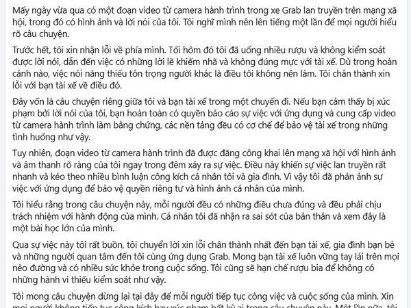 Chọn bỏ rơi đối tác: Nghĩ về văn hóa kinh doanh của Grab sau vụ nhạc sĩ Minh Khang