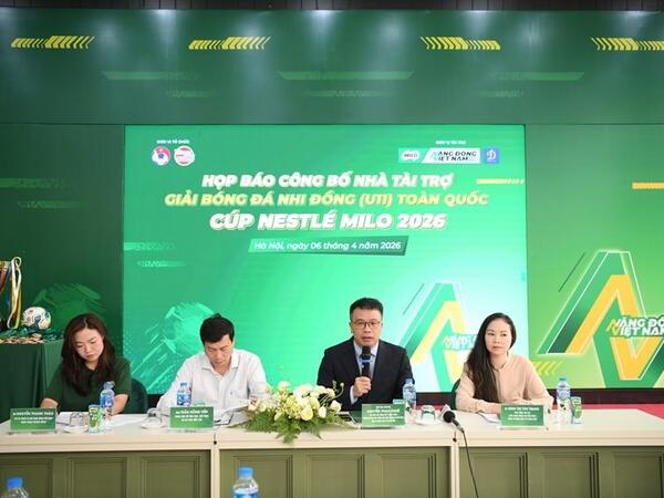 Nestlé MILO đồng hành Giải bóng đá U11 toàn quốc 2026