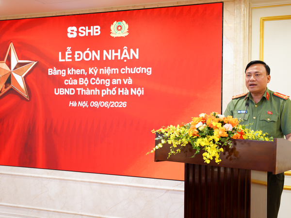 SHB nhận Bằng khen của Bộ Công an vì thành tích xuất sắc trong phong trào toàn dân bảo vệ an ninh Tổ quốc