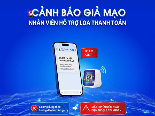 Co-opBank cảnh báo giả mạo nhân viên hỗ trợ cài đặt loa thanh toán