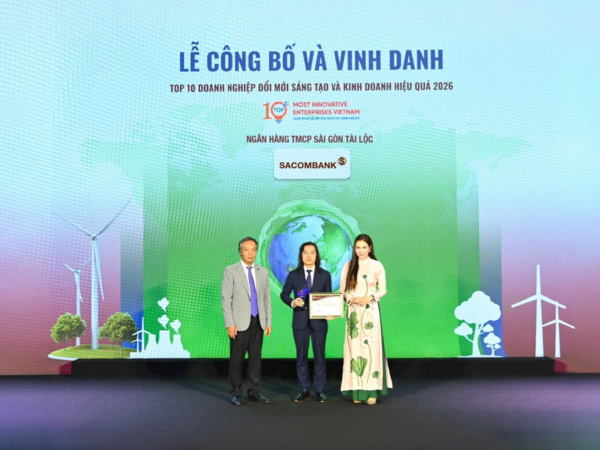SACOMBANK tiếp tục nằm trong top 10 ngân hàng đổi mới sáng tạo và ESG Việt Nam năm 2026