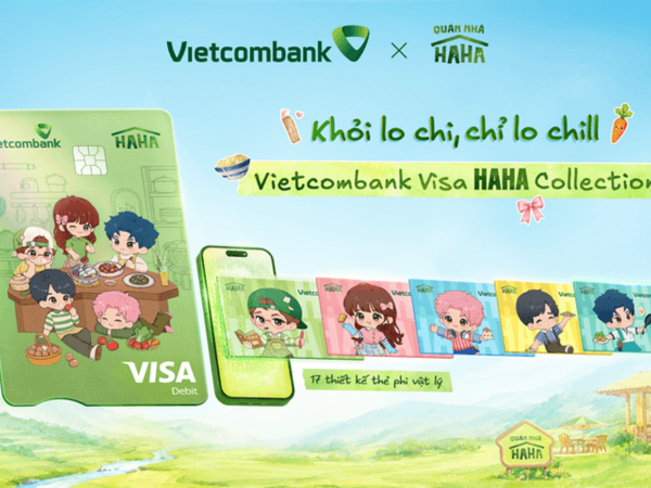 Vietcombank đồng đầu tư Quán Nhà Haha, đưa dàn nghệ sĩ lên bộ sưu tập thiết kế thẻ độc quyền