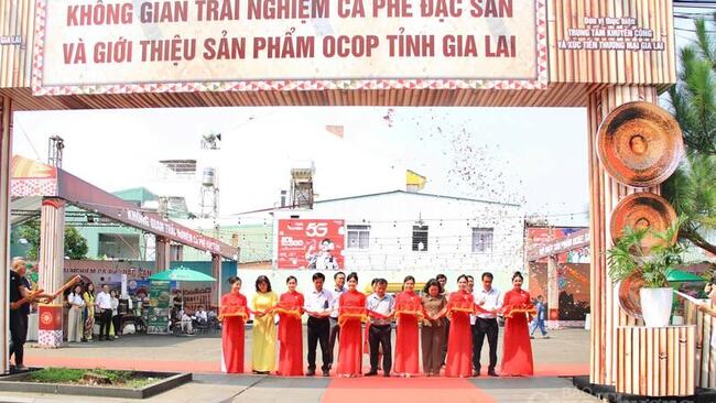Gia Lai khai mạc không gian trải nghiệm cà phê đặc sản, sản phẩm OCOP