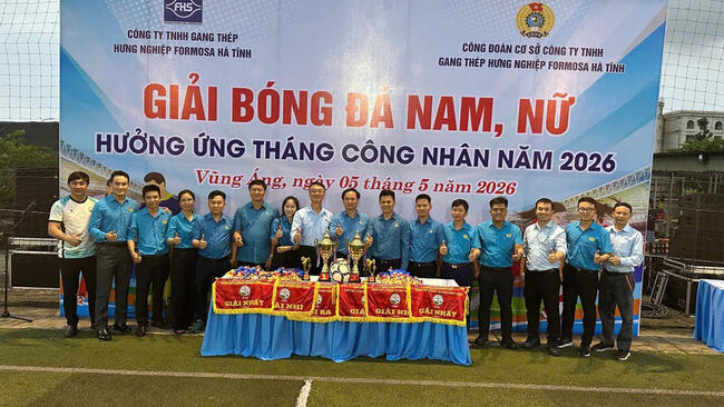 300 vận động viên tranh tài tại Giải bóng đá Công đoàn Formosa Hà Tĩnh
