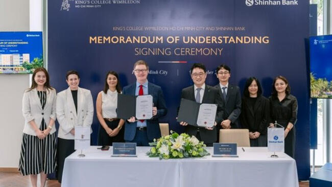 Ngân hàng Shinhan ký kết hợp tác chiến lược cùng Trường King’s College Wimbledon TP. Hồ Chí Minh