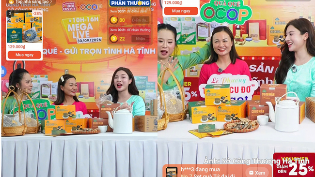 Mega Live đưa đặc sản Hà Tĩnh lên không gian số