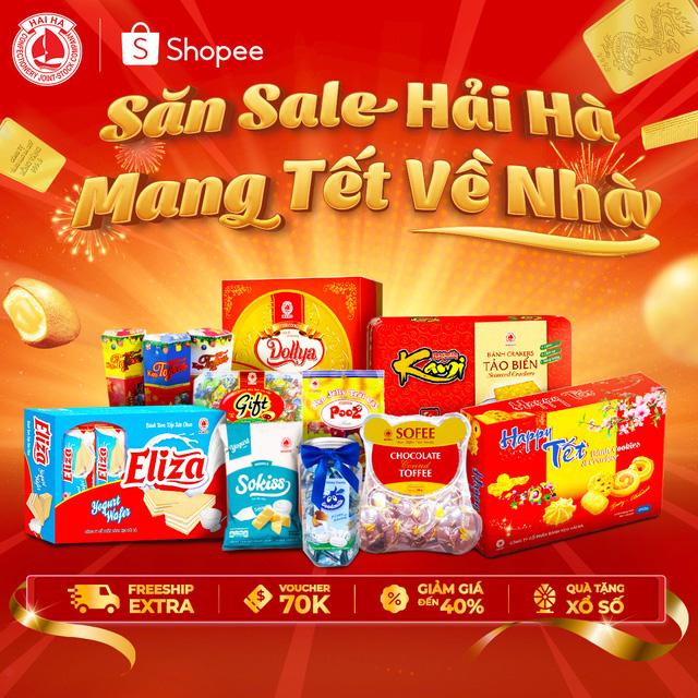 Chương trình ưu đãi “Mang Tết về nhà” từ bánh kẹo Hải Hà trên Shopee - Ảnh 1. Chương trình ưu đãi “Mang Tết về nhà” từ bánh kẹo Hải Hà trên Shopee - Ảnh 1.