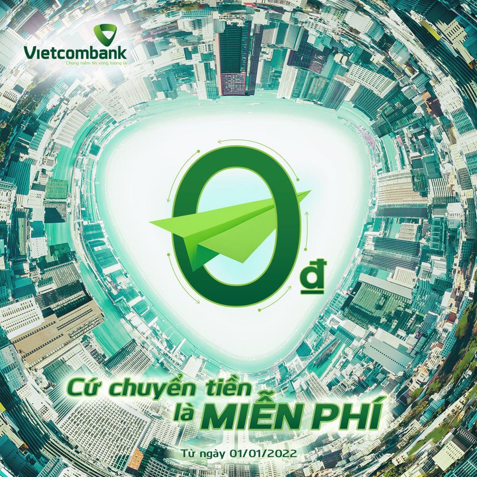 Vietcombank miễn phí toàn bộ phí chuyển tiền và duy trì dịch vụ trên VCB Digibank từ 1/1/2022