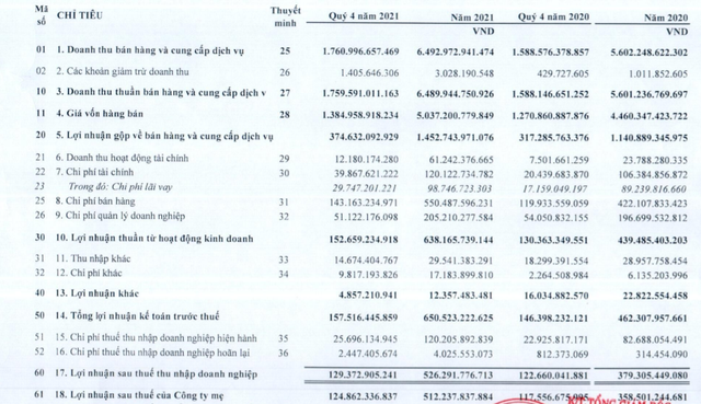 Phú Tài (PTB): Phát sinh thêm doanh thu và lợi nhuận từ kinh doanh bất động sản, năm 2021 báo lãi sau thuế tăng 39% lên 526 tỷ đồng - Ảnh 1.