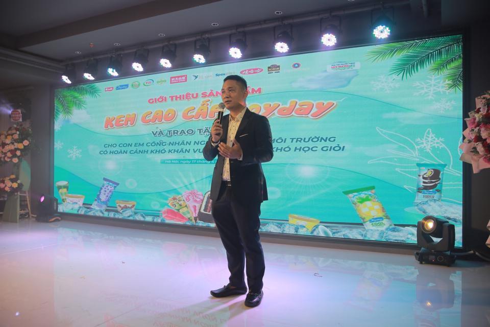 Giám đốc Công ty TNHH Risen Food Việt Nam Đồng Quang Hải chia sẻ tại sự kiện.