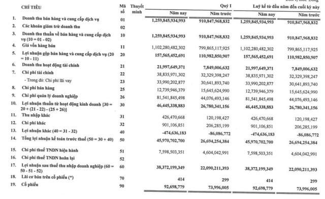 Dệt may TNG báo lãi quý 1/2022 tăng trưởng 74% so với cùng kỳ - Ảnh 1.