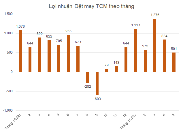 Lợi nhuận Dệt may Thành Công tháng 5 giảm 29% do chi phí tăng mạnh - Ảnh 1.