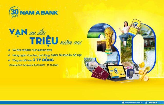 Nam A Bank tưng bừng ưu đãi mừng tuổi 30 - Ảnh 1. Nam A Bank tưng bừng ưu đãi mừng tuổi 30 - Ảnh 1.