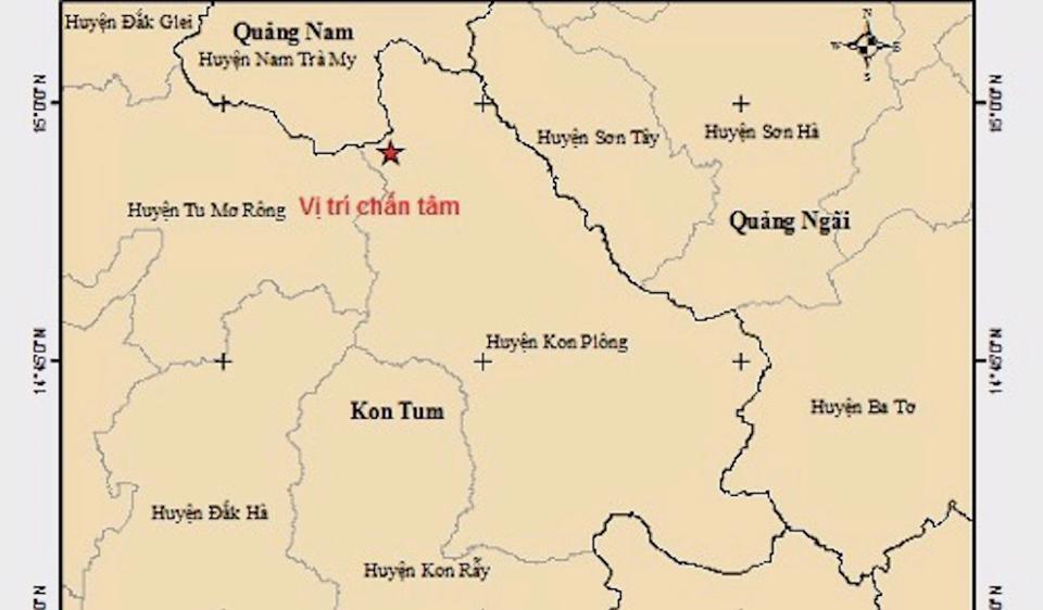 Khu vực huyện Kon Plông (tỉnh Kon Tum) liên tiếp xảy ra động đất những ngày gần đây.